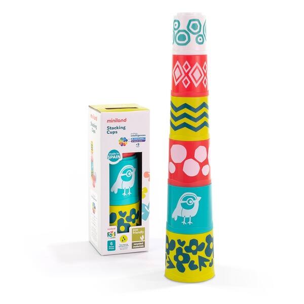 slide 2 of 3, Miniland Feel to Learn, Stacking Cups - Multi Multi - Kids