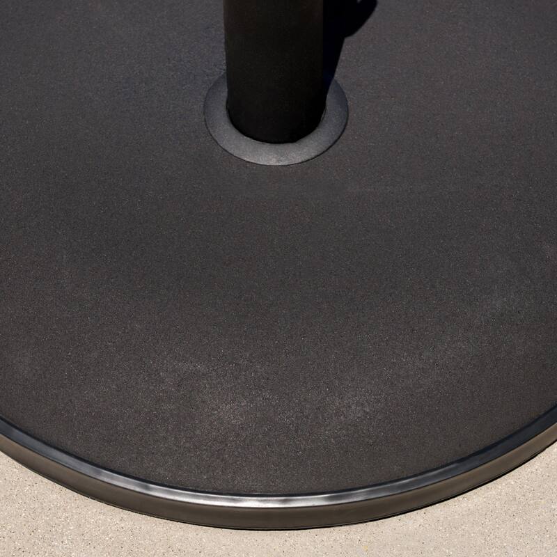 55 lbs Round Concrete and Steel Umbrella Holder for Outdoor Patios