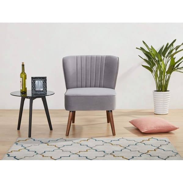 slide 2 of 14, Carson Carrington Tagerod Armless Slipper Chair Grey