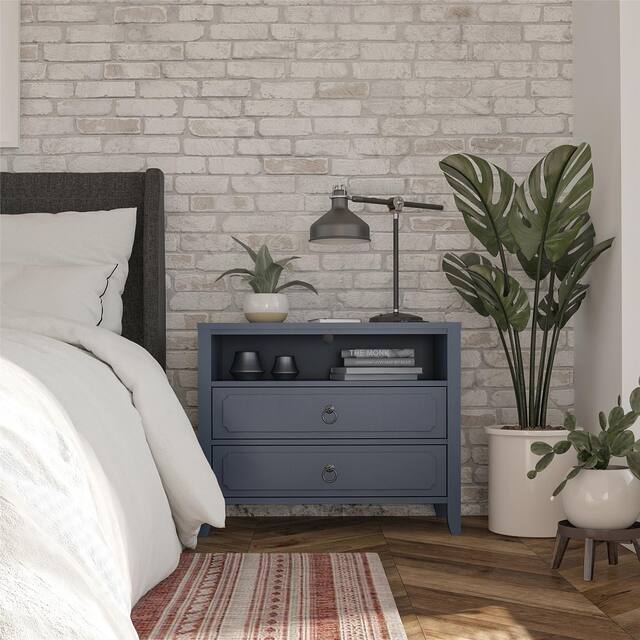 The Novogratz Her Majesty 2 Drawer Nightstand