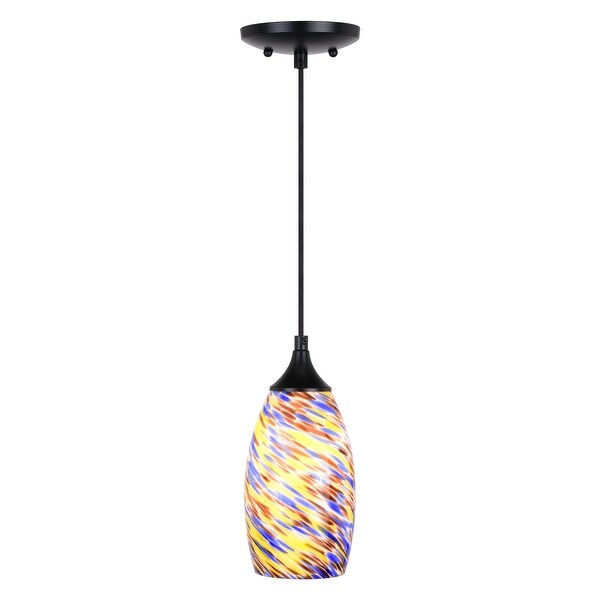 Vaxcel P0386 Milano Matte Black Mini Pendant Ceiling Light Multi Color