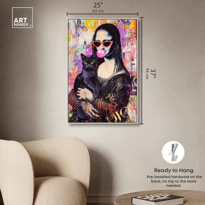 Classical Gal and Her Companion Canvas by Art Remedy