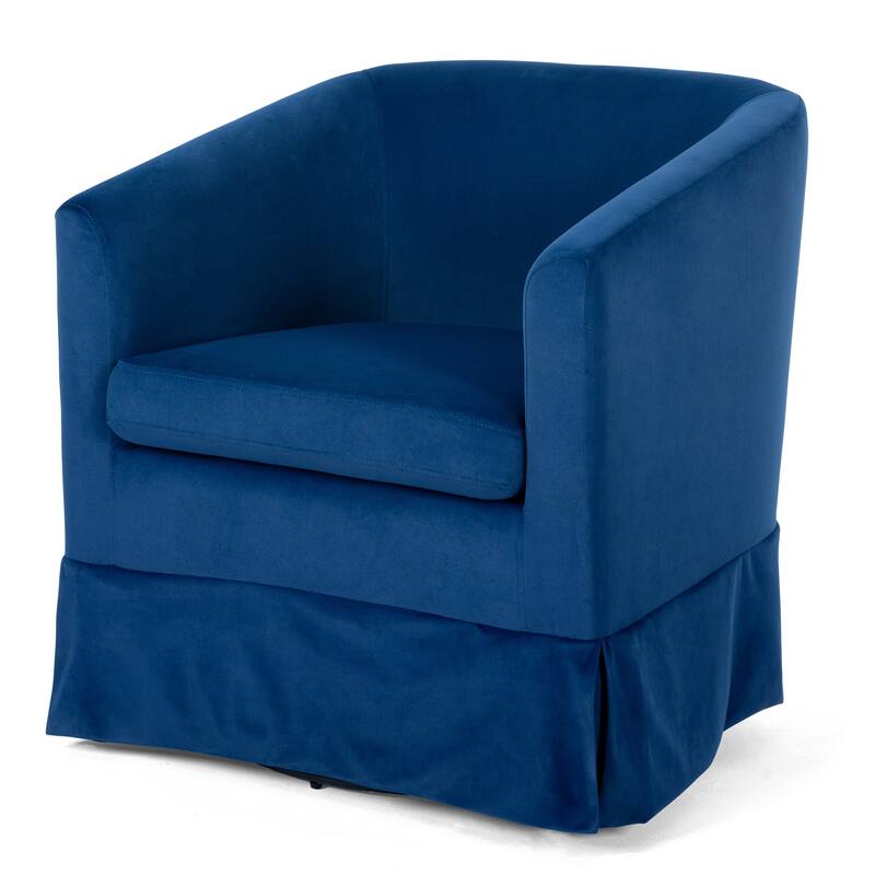 Solid Wood Frame Padded Seat Swivel Chair.