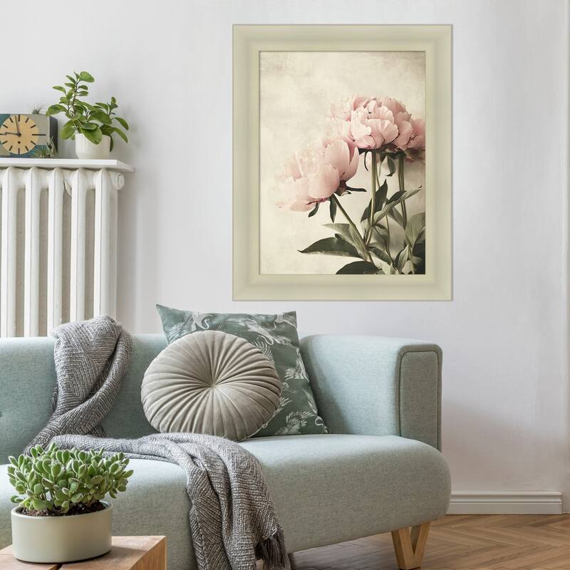 Soft Floral No. 2 by Tradelink inhouse artist Wood Framed Wall Art Print