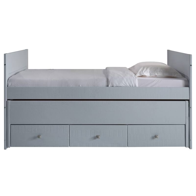 Taylor & Olive Begonia Twin Bed with Twin Trundle & 3 Built in Drawers