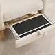 preview thumbnail 36 of 59, Mid-Century Modern Nursery Rocking Armchair Glider Rocker With Retractable Footrest For Living Room