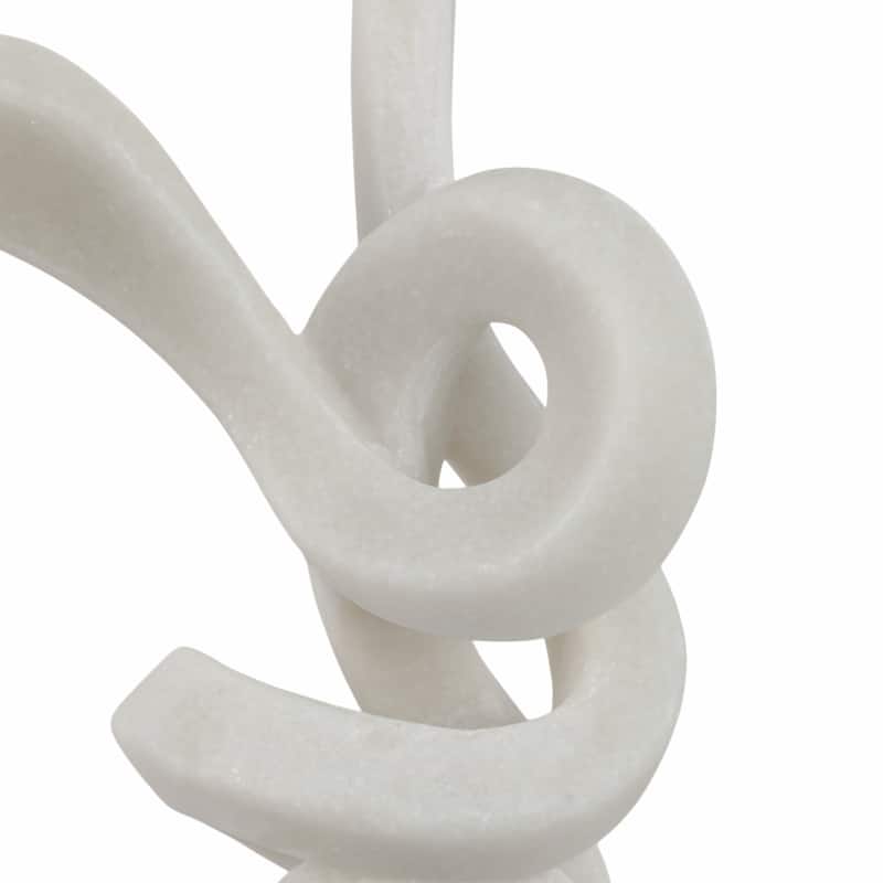 Resin Bunny Sculpture Modern Decorative Figurine Accent - 16" White - 10" x 8" x 16"