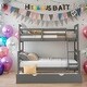 preview thumbnail 2 of 10, Twin over Full Bunk Bed with Ladder, Twin Size Trundle, Safety Guardrail