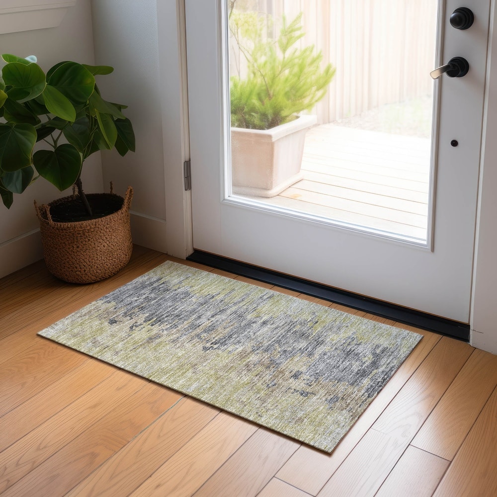 Machine Washable Indoor/ Outdoor Chantille Modern Ombre Rug