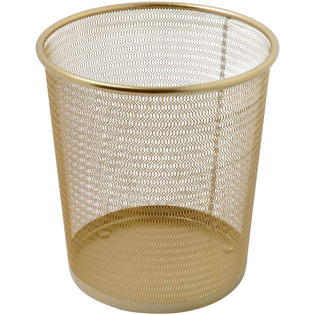 Flash Furniture HH-OHD21-MS Ryder Iron Free Standing Trash Can - Gold