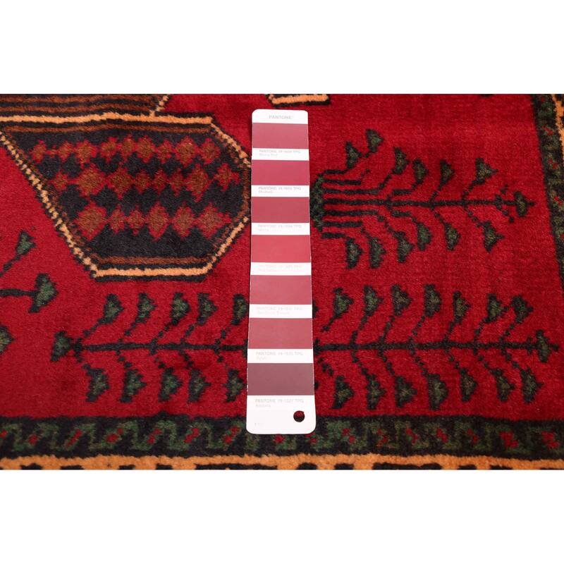 ECARPETGALLERY Hand-knotted Teimani Red Wool Rug - 3'7 x 6'7