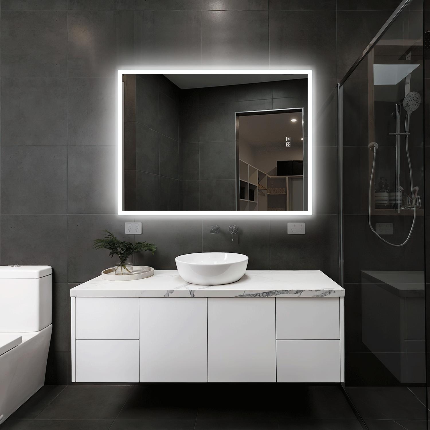 Anti-Fog Bathroom Mirror, LED Irregular Backlit Vanity Mirror with