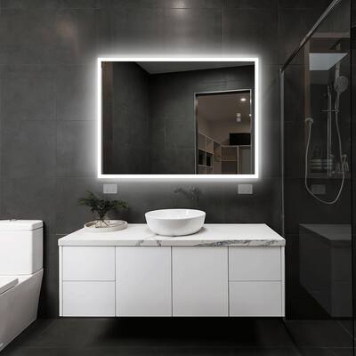 Backlit LED Illuminated Bathroom Anti-Fog Wall Mounted Mirror With Light
