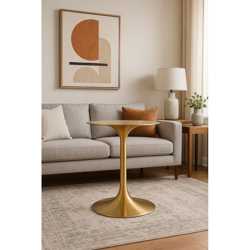 Tulip brass Table Dining base - Gold