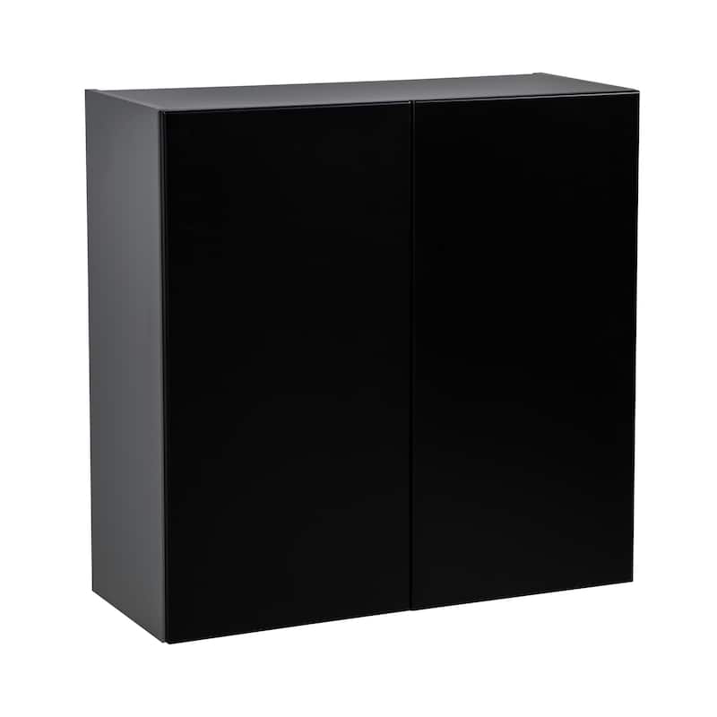 24" x 30" Wall Cabinet-Double Door-Grey - 24 x 30 x 12 - Black