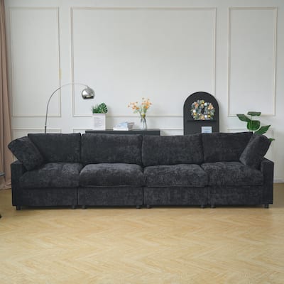 134" Cloud Sectional Sofa, Oversized Modular Sectional Couch ,4 Seat Sofa with Removable Covers