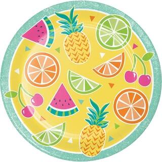 Creative Converting Disposable Dinner Plates - "One Little Star" Girl Theme, 8.75 Inch, Pink & Gold, 8 Count