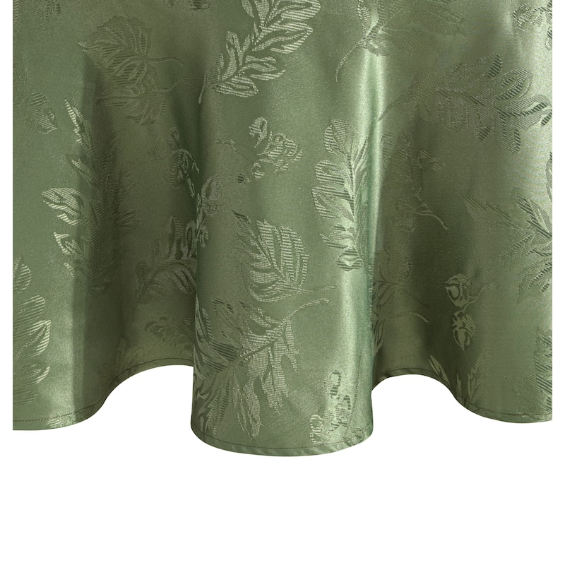Elegant Woven Leaves Jacquard Damask Tablecloth