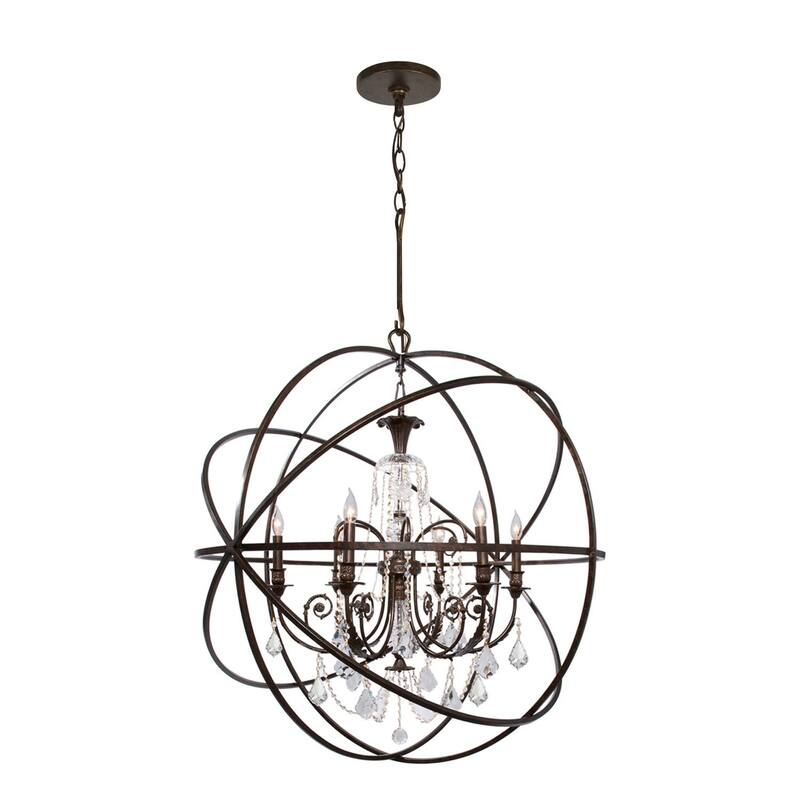 Crystorama Lighting Group Solaris 6 Light 40" Wide Globe Chandelier - English Bronze