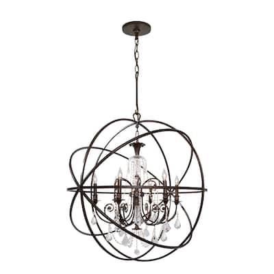 Crystorama Lighting Group Solaris 6 Light 40" Wide Globe Chandelier