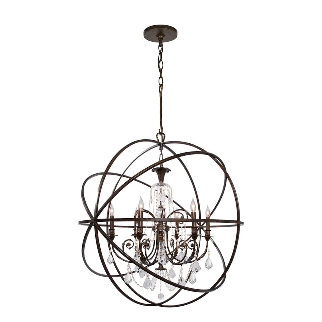 Crystorama Lighting Group Solaris 6 Light 40" Wide Globe Chandelier