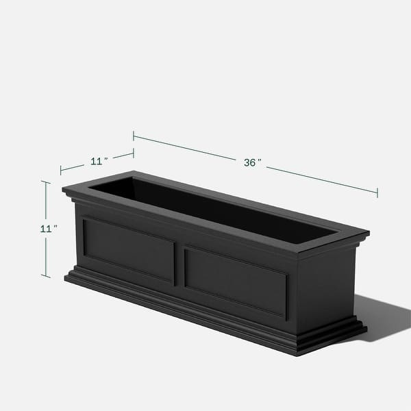 dimension image slide 1 of 3, Veradek Brixton Series 36-inch Planter Box
