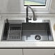 preview thumbnail 6 of 19, Stainless Steel Drop In Single Bowl Kitchen Sinks with Faucet 30*18*8 - Silver
