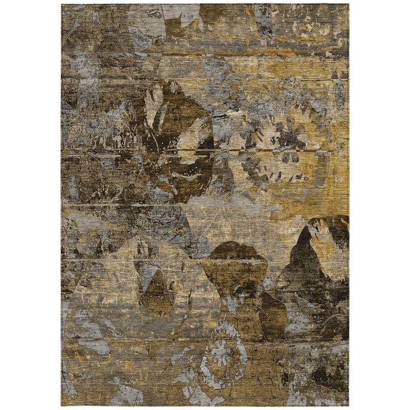 Rane Modern Art-Inspired Weather Resistant Timeless Fusion Runner Outdoor Rug