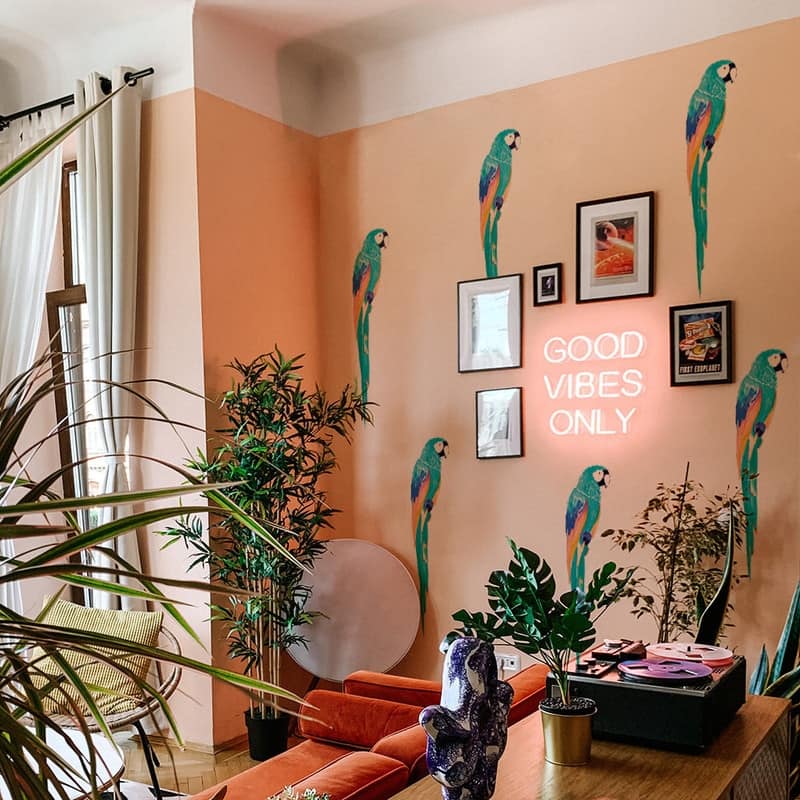 Tempaper Parrot Wall Decal (Contains 6 Pieces on (1) 17.25" x 39" Sheet)