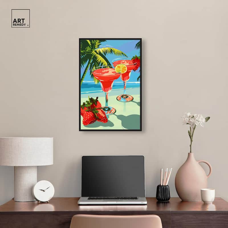 Strawberry Daiquri Breeze Canvas by Art Remedy