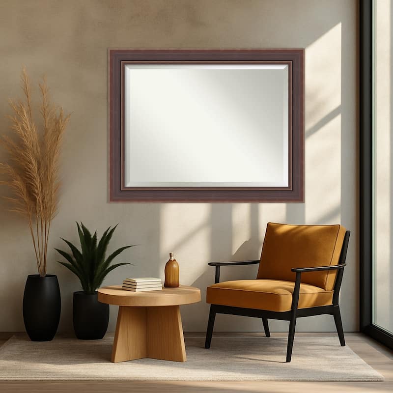 Moab Brown Bronze Beveled Framed Wall Mirror - Moab Brown Bronze