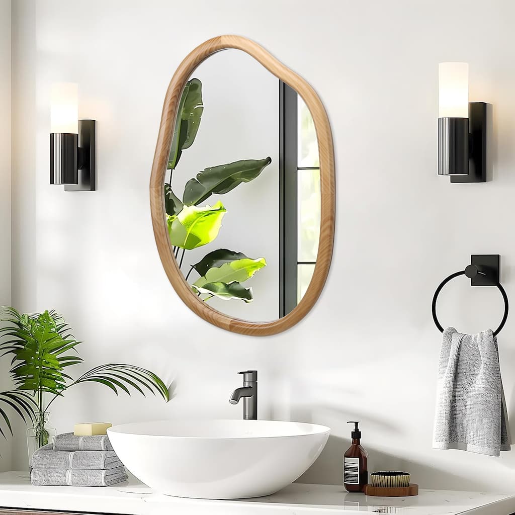 Irregular Wall Asymmetrical Mirror for Wall Decor, Wavy Accent Mirrors