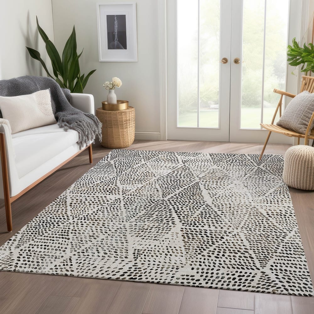 Machine Washable Indoor/ Outdoor Chantille Modern Diamonds Rug