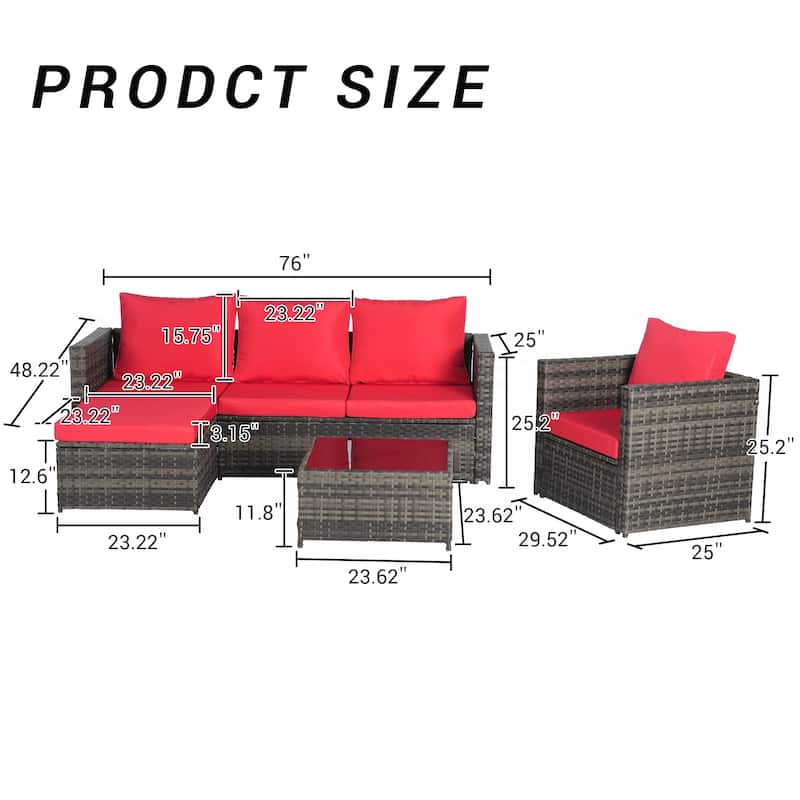 3 Pieces Patio Furniture Set