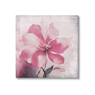 Stupell Vintage Pink Lily Canvas Wall Art Design by Andrea Haase - Bed ...