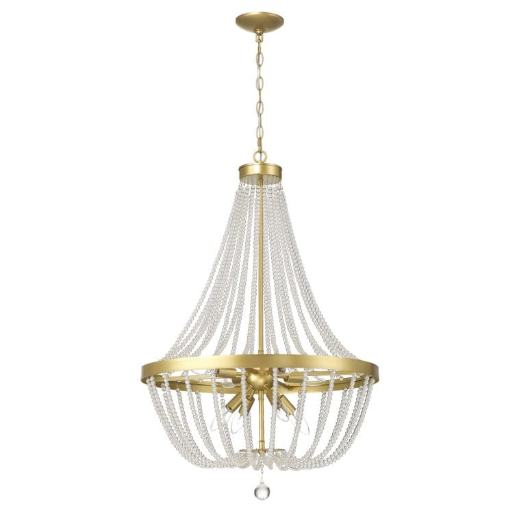Acroma 8 - Light Brass Glitter Modern Gold Chandelier - N/A