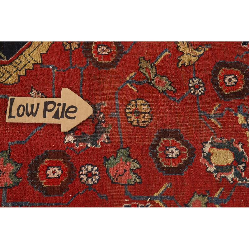 Hand Knotted Oriental 100% Wool Carpet Traditional Floral Red Bidjar Area Rug - 18' 11'' X 11' 7''