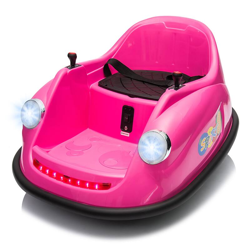 360° Rotation 12v Kids Electric Ride on Bumper Car - Pink