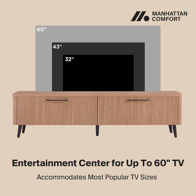 Manhattan Comfort Mid Century Modern Jodie 68.9 Inch TV Stand