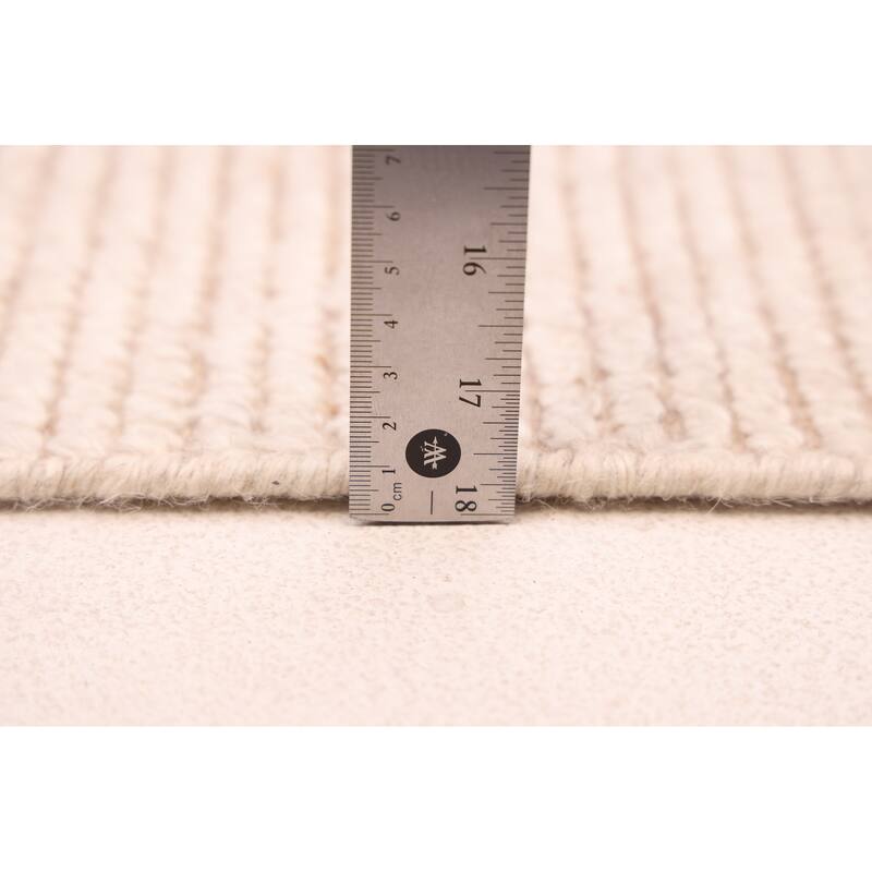 ECARPETGALLERY Hand-knotted Tangier Cream Wool Rug - 4'11 x 7'11