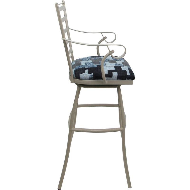 Set of 3 Outdoor Indoor Bar Stool Counter Extra Tall - Jenna with Arms