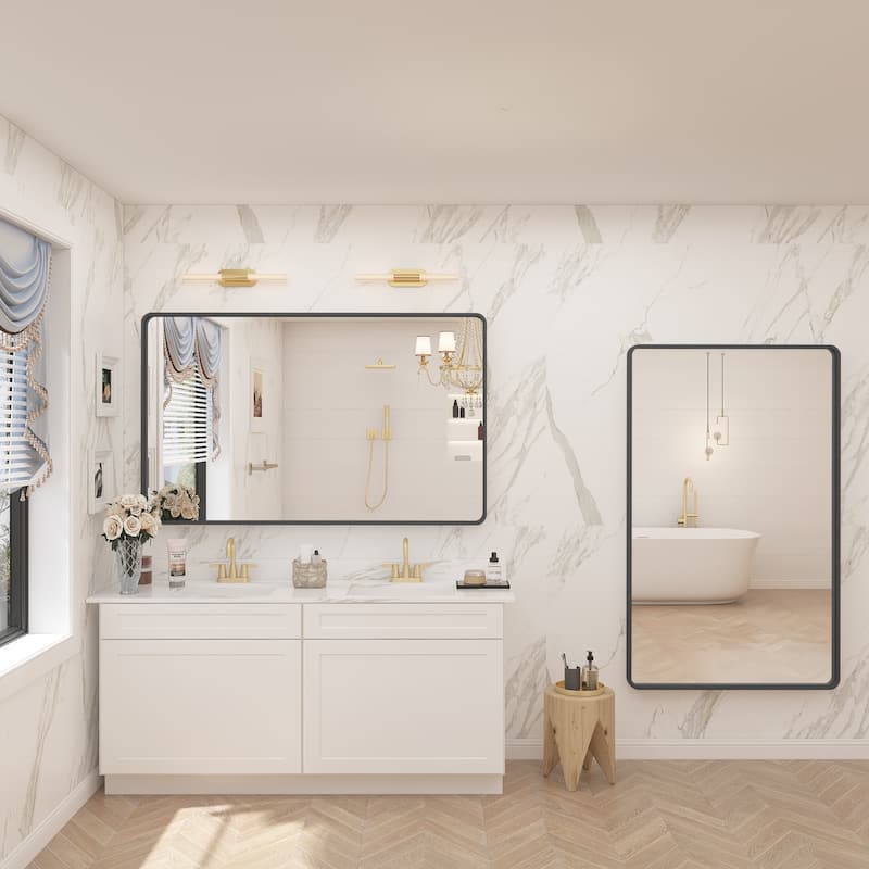 Aluminum alloy Framed Tempered Glass Wall Bathroom Vanity Mirror