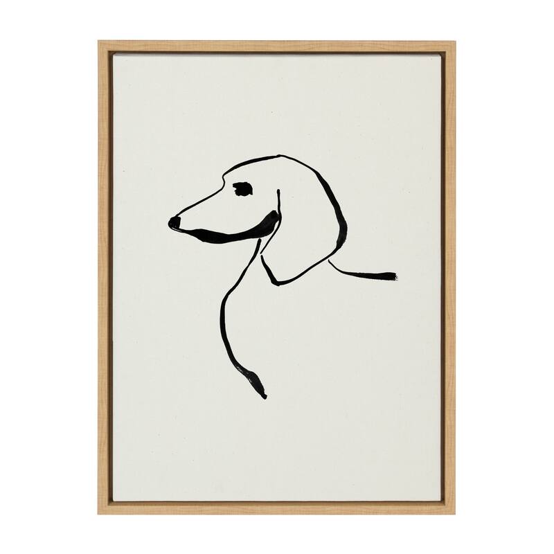 Kate and Laurel Sylvie 1023 Dachshund Framed Canvas by Teju Reval of SnazzyHues