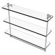 preview thumbnail 20 of 53, Allied Brass Foxtrot Collection 16 Inch Triple Tiered Glass Shelf with Integrated Towel Bar