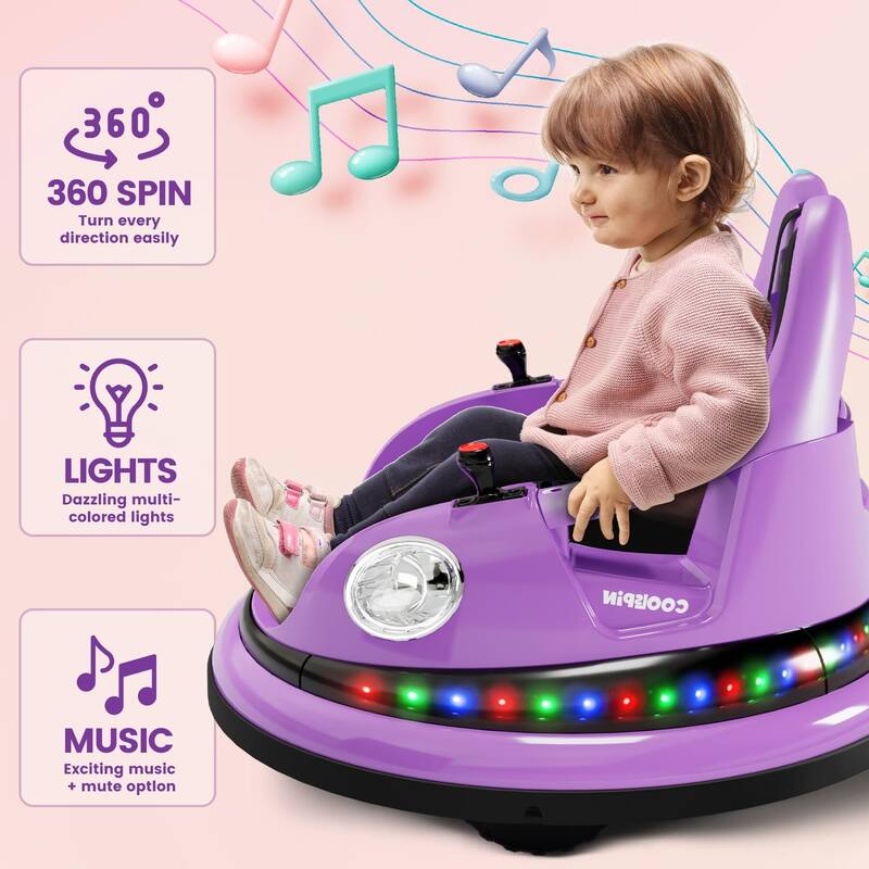 12V Bumper Car Ride On Toys for Kids & Toddlers with Remote Control