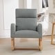 preview thumbnail 54 of 171, HOMYKA 28" Wide Rocking Chair for Nursery with Solid Wood Leg