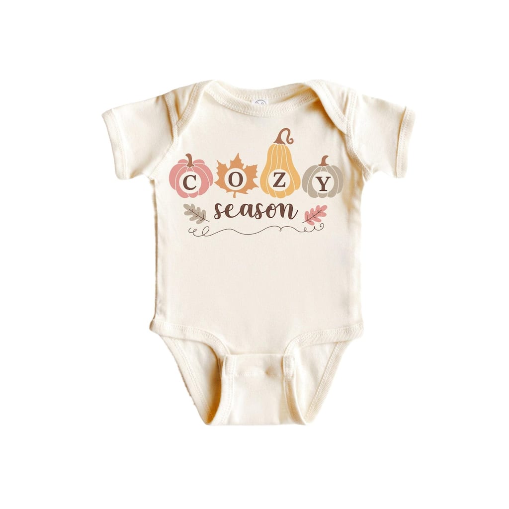 Cozy Season Pumpkin Fall - Baby Boy Girl Clothes Infant Bodysuit Funny Cute Newborn