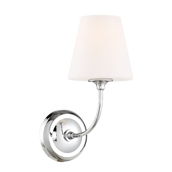 slide 2 of 5, Libby Langdon Sylvan 1 Light Chrome Wall Mount - 6'' W x 13.25'' H x 9.75'' D 6'' W x 13.25'' H x 9.75'' D