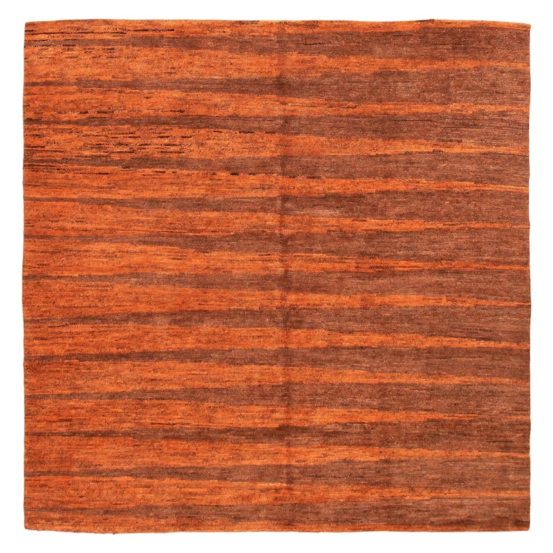 ECARPETGALLERY Hand-knotted Opulence Orange Wool Rug - 10'0 x 10'0 - Orange - 10'0 x 10'0