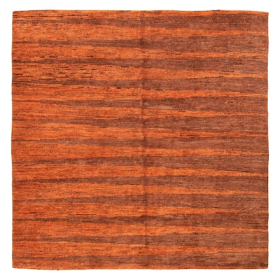 ECARPETGALLERY Hand-knotted Opulence Orange Wool Rug - 10'0 x 10'0